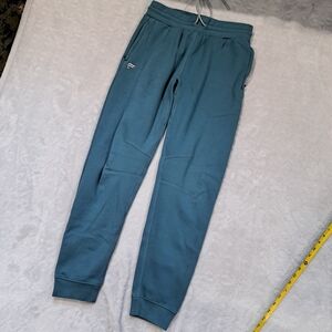 Fabletics Teal Fleece-Lined Joggers